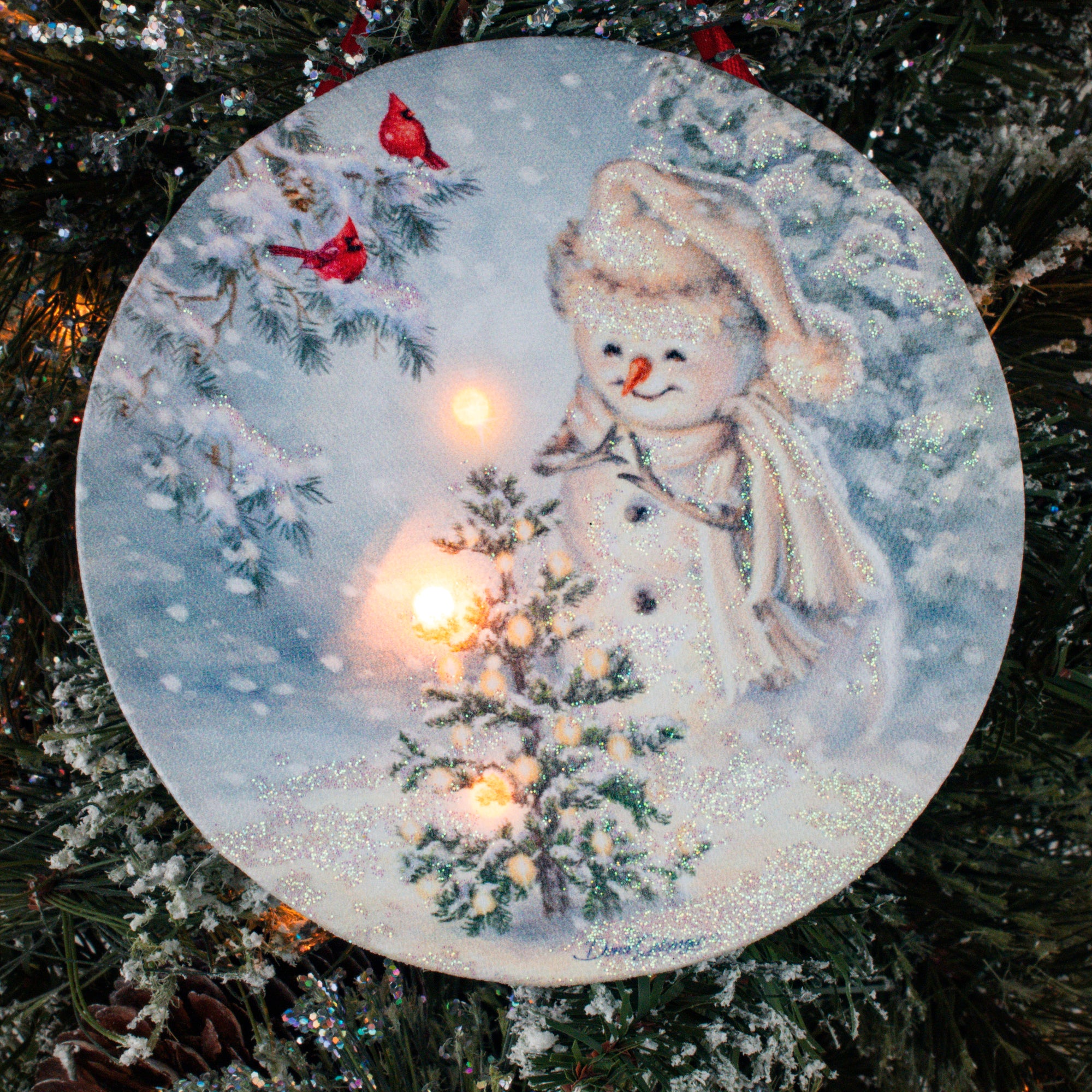 Snowman Christmas LED ornament