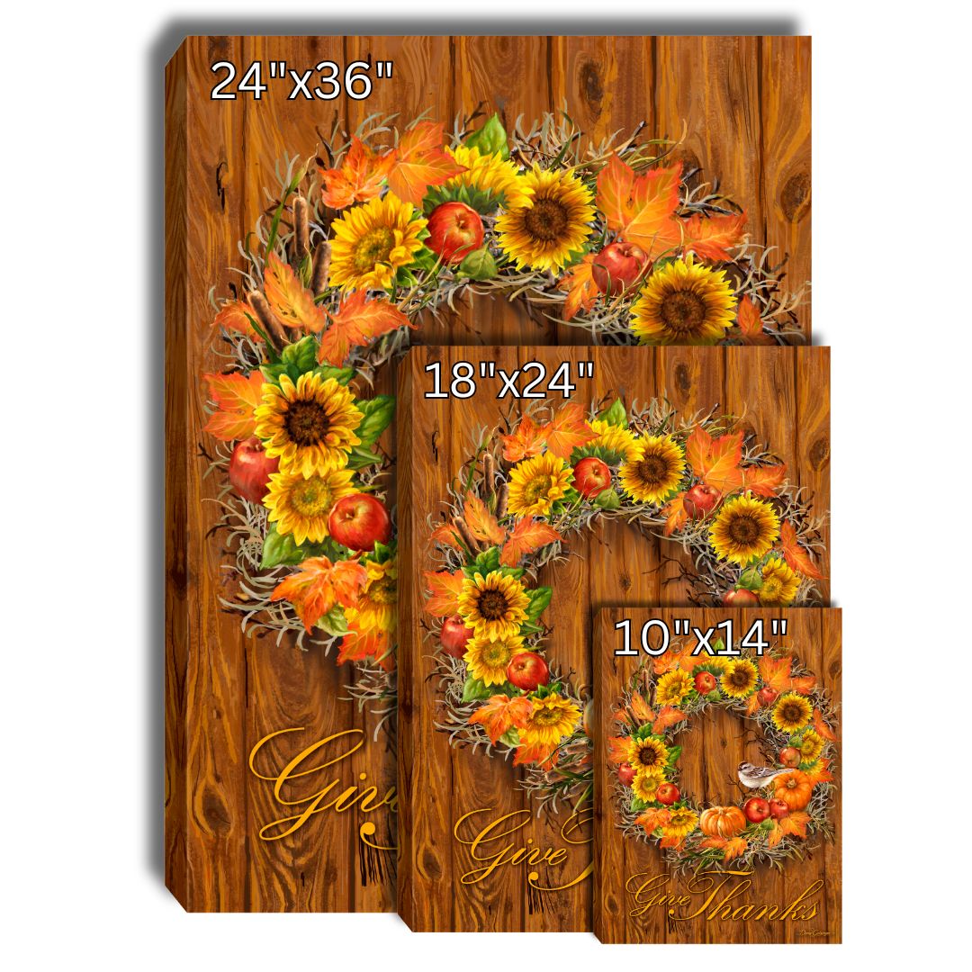 Autumn Wreath Canvas Wall Art