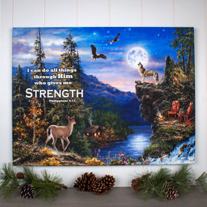 Welcome to the Woods Scripture Canvas Wall Art