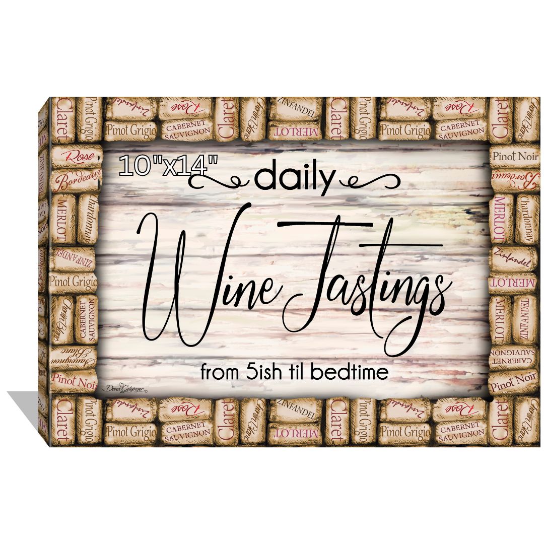 Wine Tastings Daily Canvas Wall Art