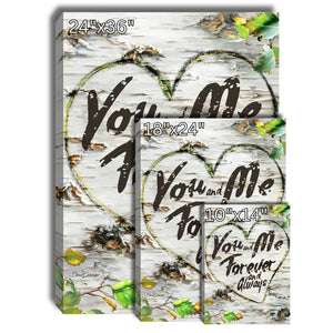 You and Me Forever Canvas Wall Art