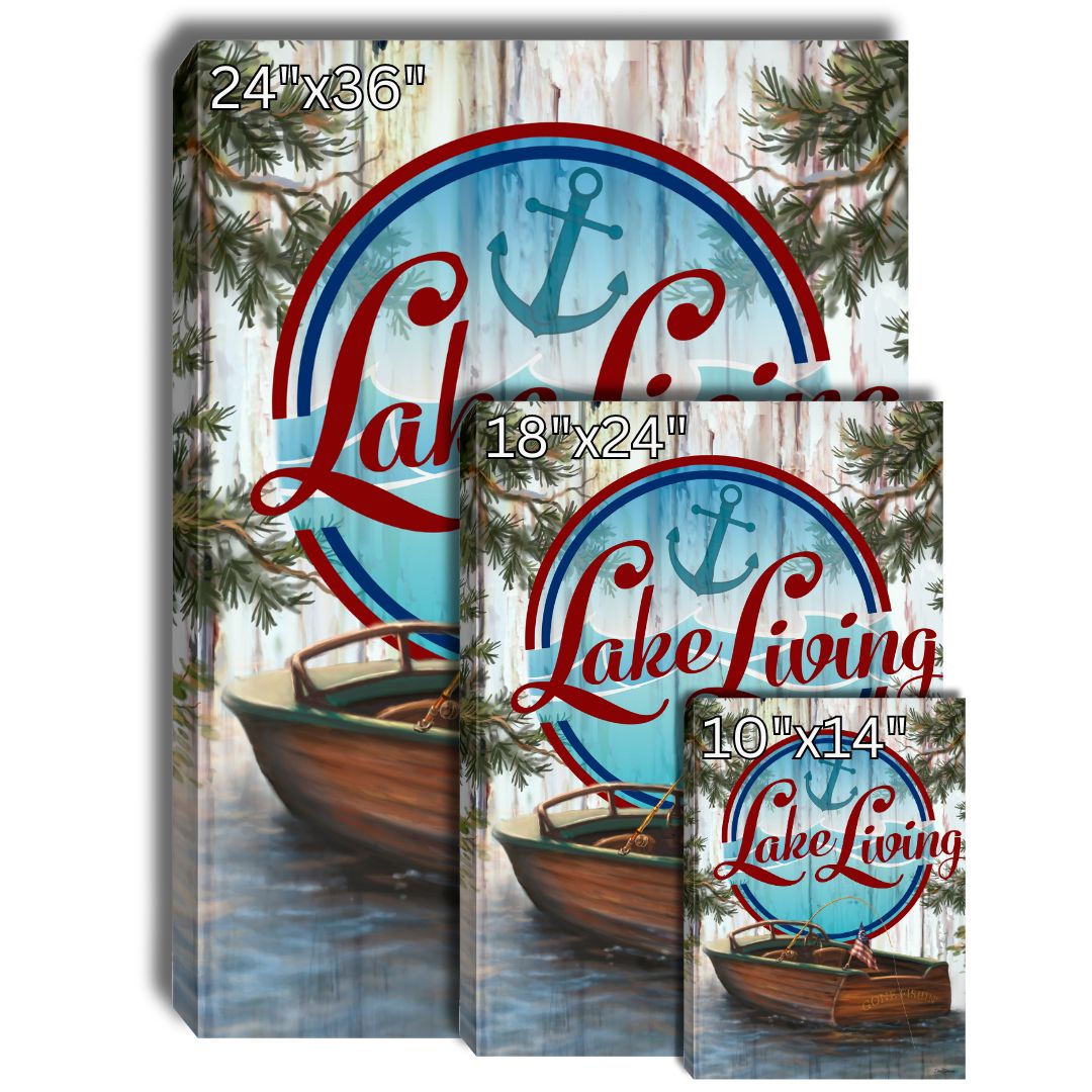 Lake Living Canvas Wall Art