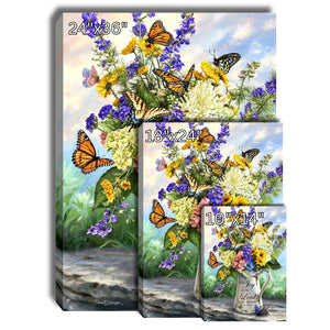 Butterfly Blossoms Canvas Wall Art