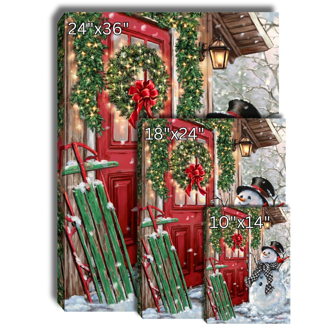 Country Christmas Canvas Wall Art