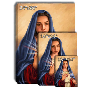 Immaculate Heart of Mary Canvas Wall Art