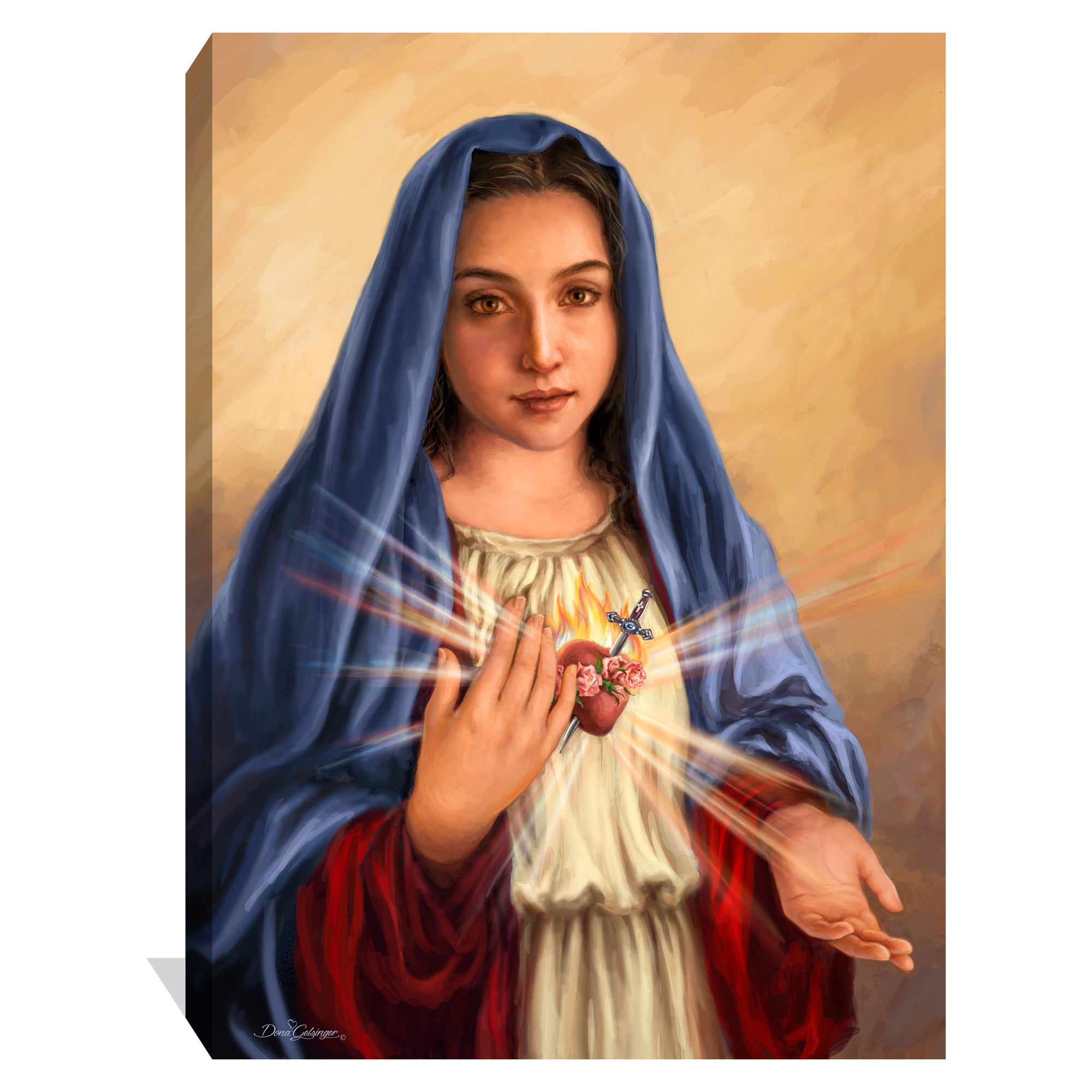 Immaculate Heart of Mary Canvas Wall Art