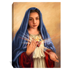 Immaculate Heart of Mary Canvas Wall Art