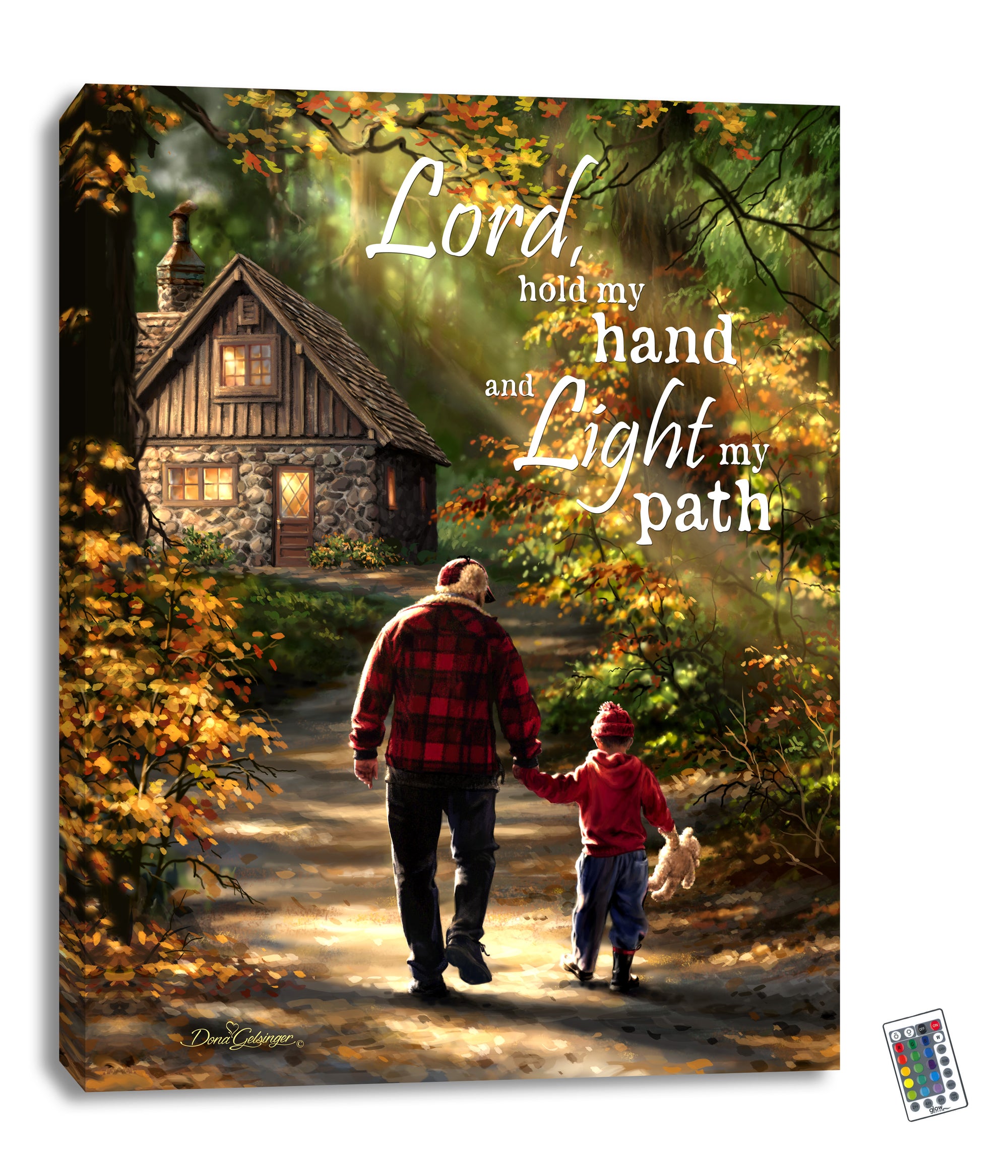 The Path with Scripture 18x24 Fully Illuminated LED Wall Art