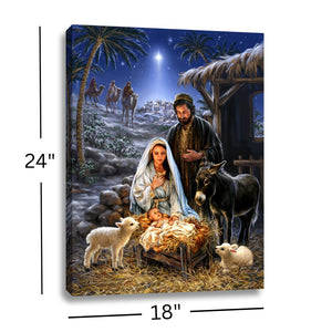 A Savior Is Born 18x24 Fully Illuminated LED Wall Art