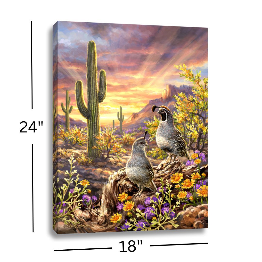 Quail Vista 18x24 Fully Illuminated LED Wall Art