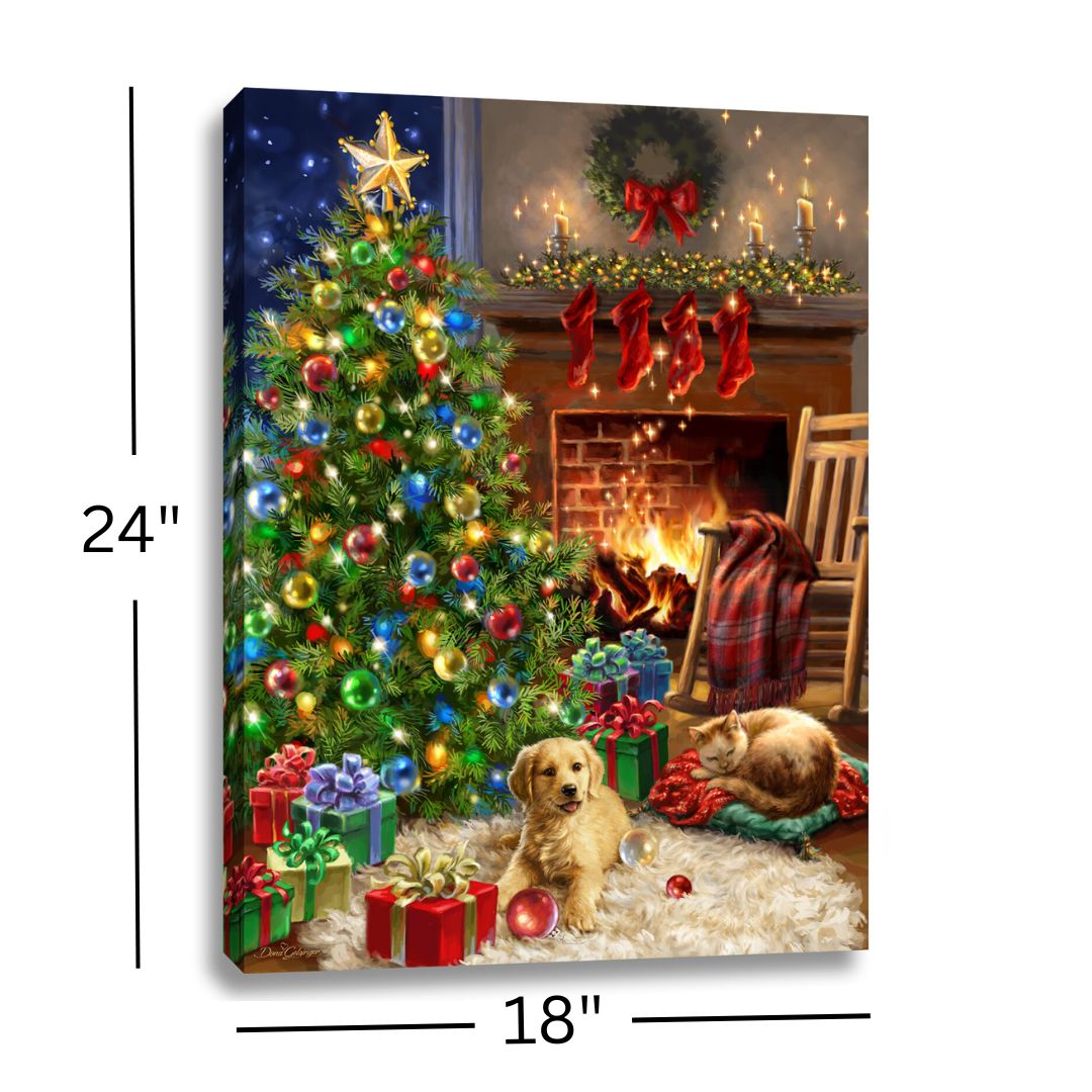 Cozy Christmas 18x24 Fully Illuminated LED Wall Art