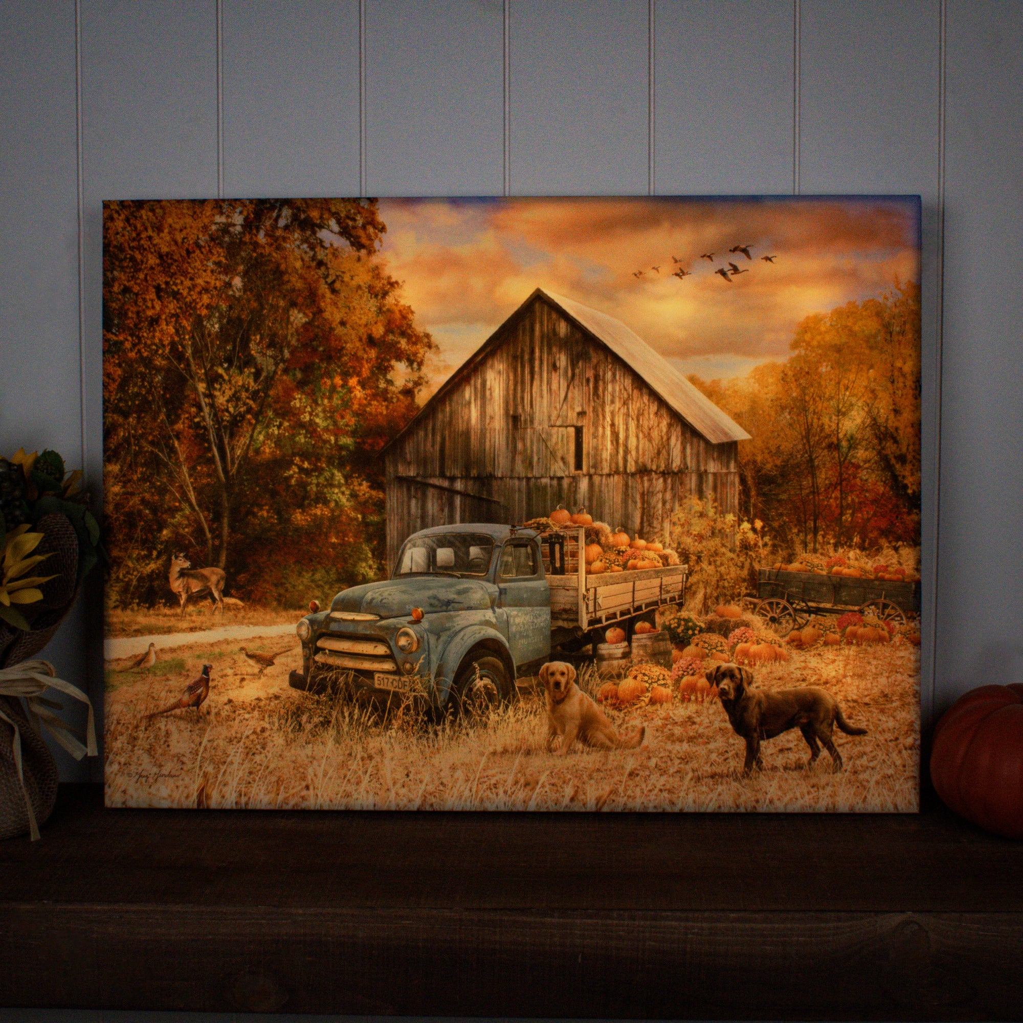 Harvest Day 18x24 Fully Illuminated LED Wall Art