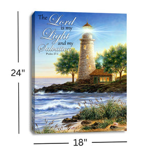 The Lighthouse-Scripture 18x24 Fully Illuminated LED Art