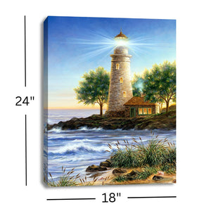 The Lighthouse 18x24 Fully Illuminated LED Wall Art