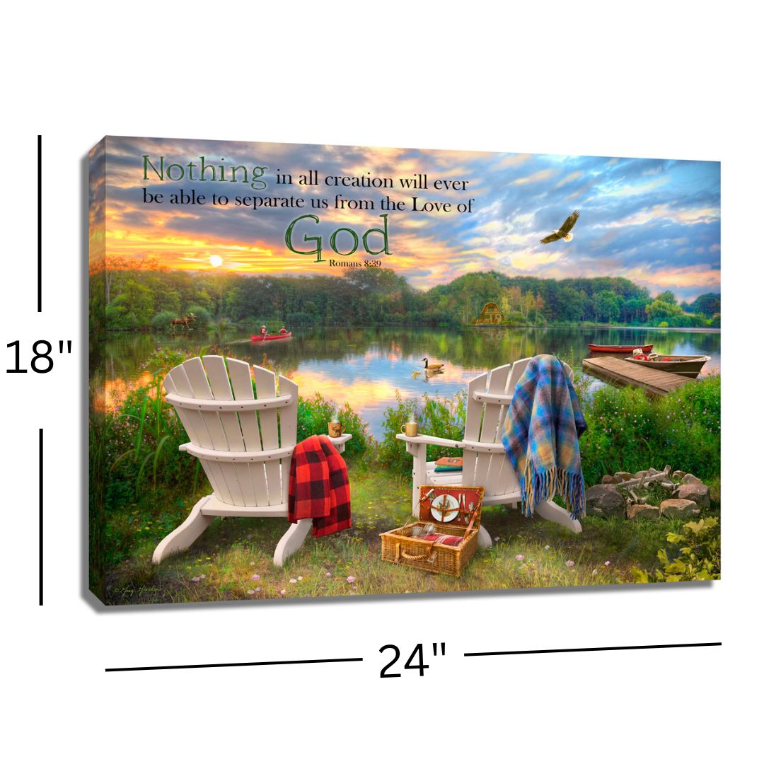 Adirondack Chairs-Scripture 18x24 Fully Illuminated LED Wall Art