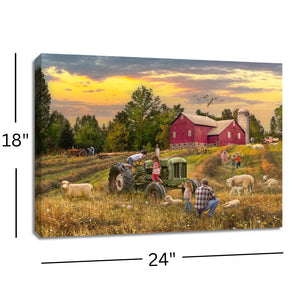 Fun on the Farm 18x24 Fully Illuminated LED Wall Art