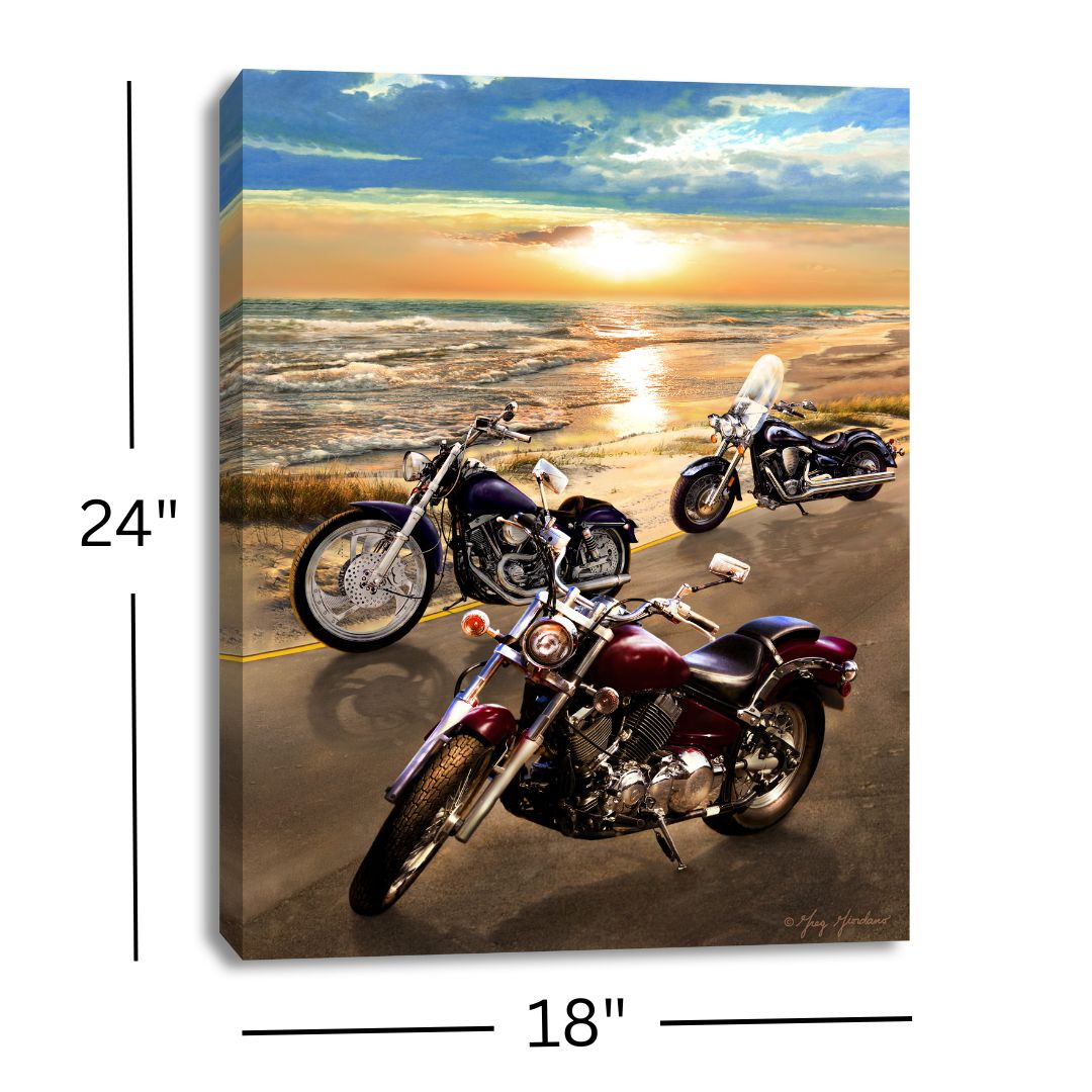 Sunset Riders 18x24 Fully Illuminated LED Wall Art