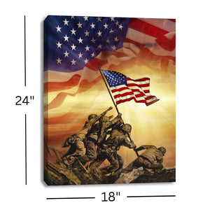 Home of the Brave 18x24 Fully Illuminated LED Wall Art