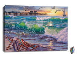 Seaside Escape 18x24 Fully Illuminated LED Wall Art