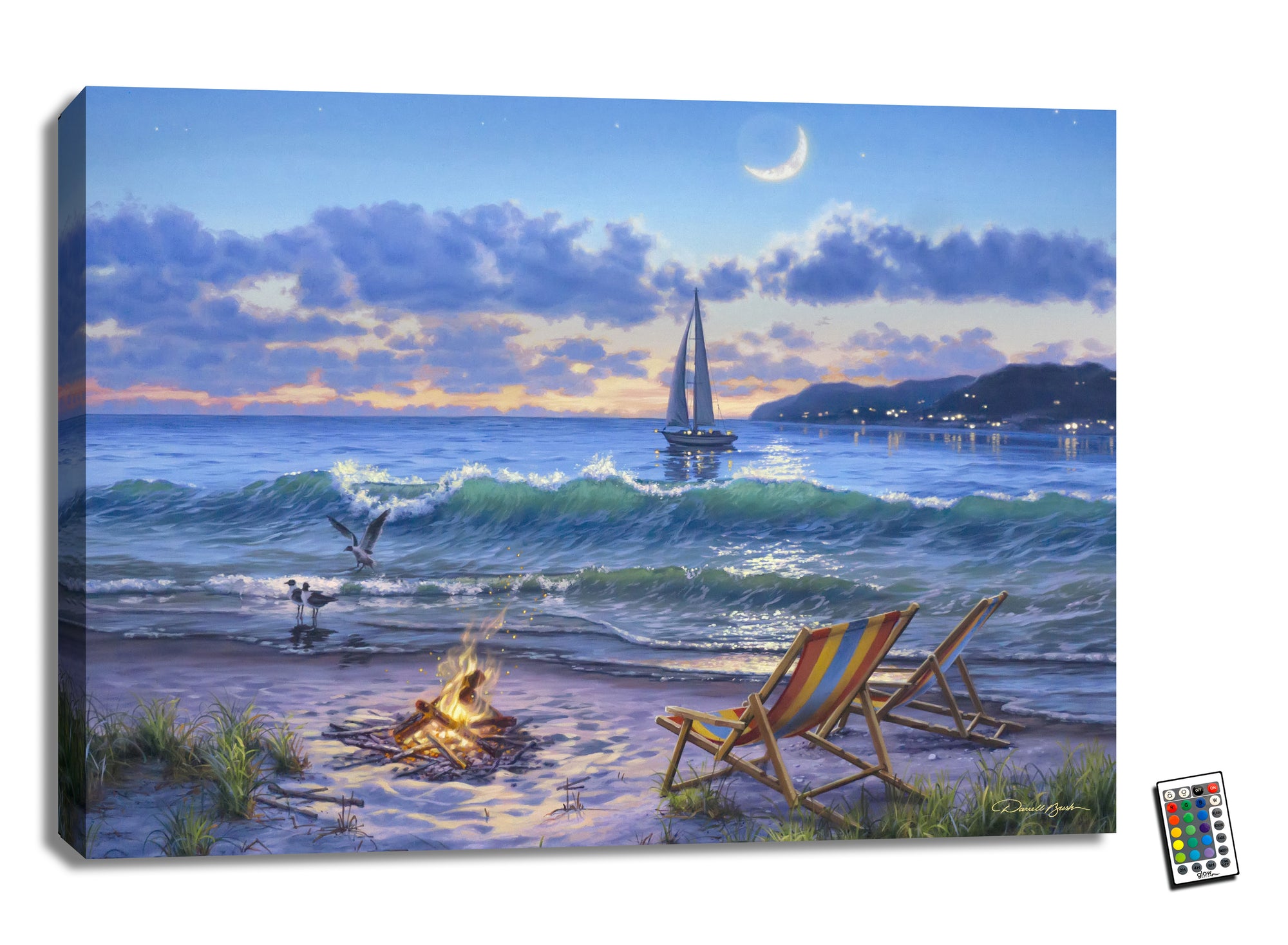 Beach 18x24 Fully Illuminated LED Wall Art