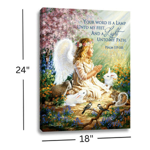 An Angel's Spirit 18x24 Fully Illuminated LED Wall Art