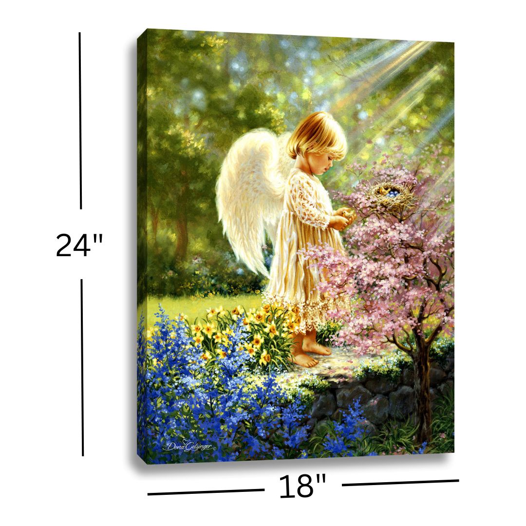 An Angel's Tenderness 18x24 Fully Illuminated LED Wall Art