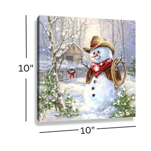 Cowboy Frosty Pizazz Print with Dazzling Crystals