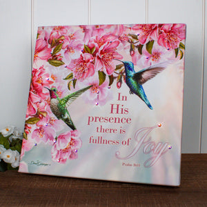 Hummingbird Joy Pizazz Print with Dazzling Crystals