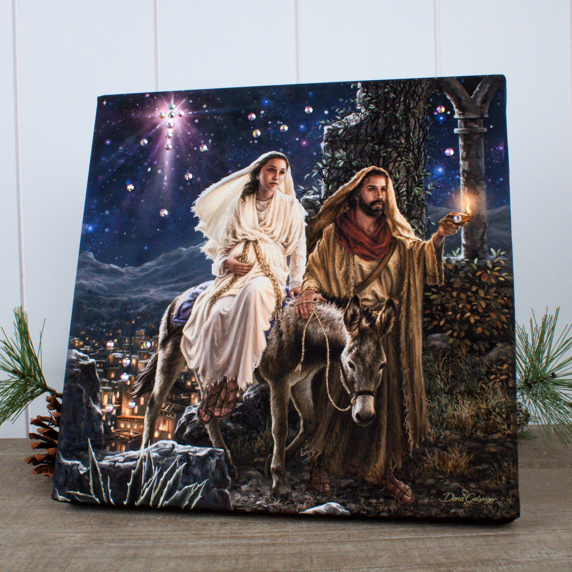 Journey to Bethlehem Pizazz Print with Dazzling Crystals