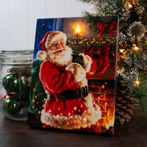 Twas the Night Before Christmas 8x6 Lighted Tabletop Canvas