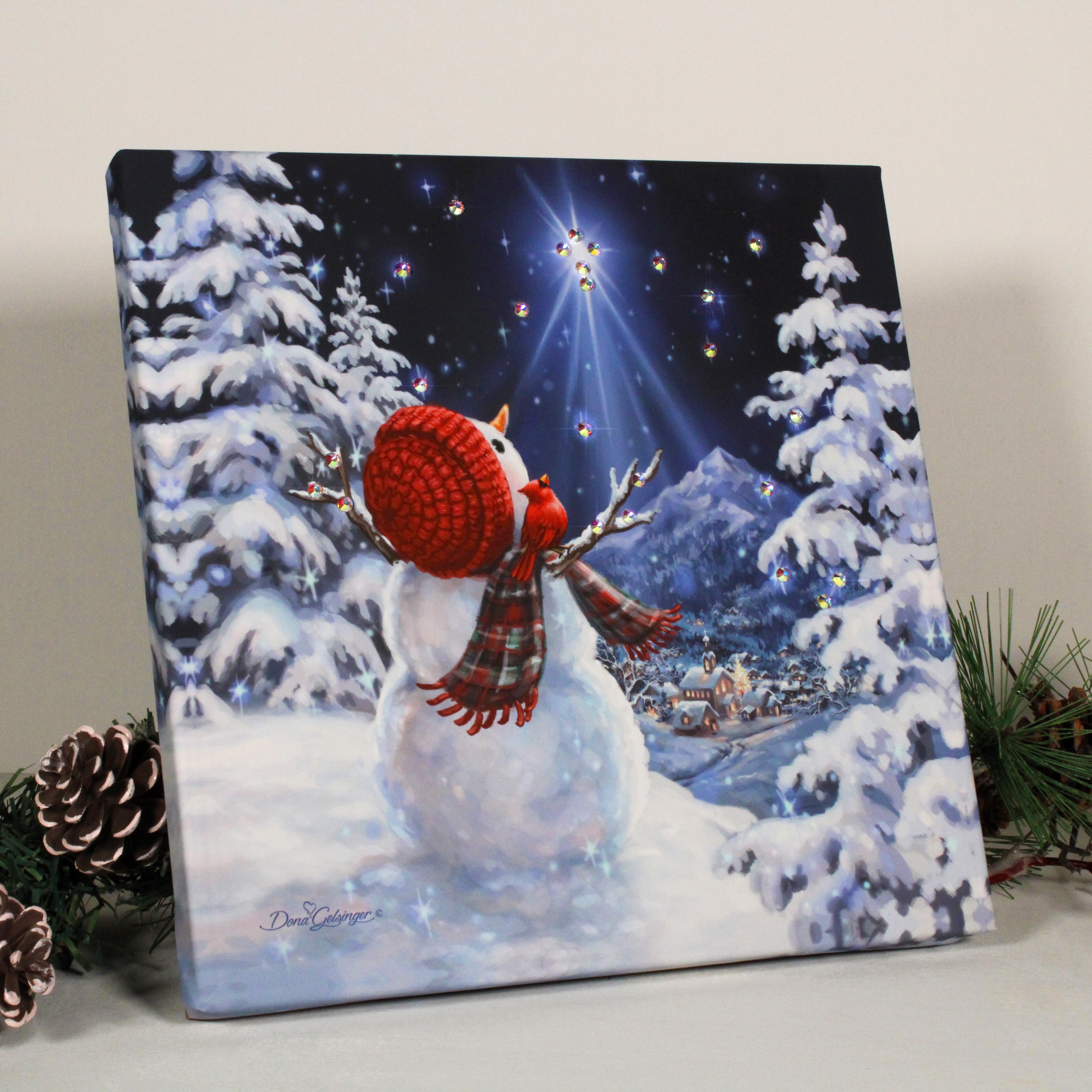 8x10 Canvas Board Acrylic Painting, Happy Snowman Glitter Finish – E.E.  Treasure Shop