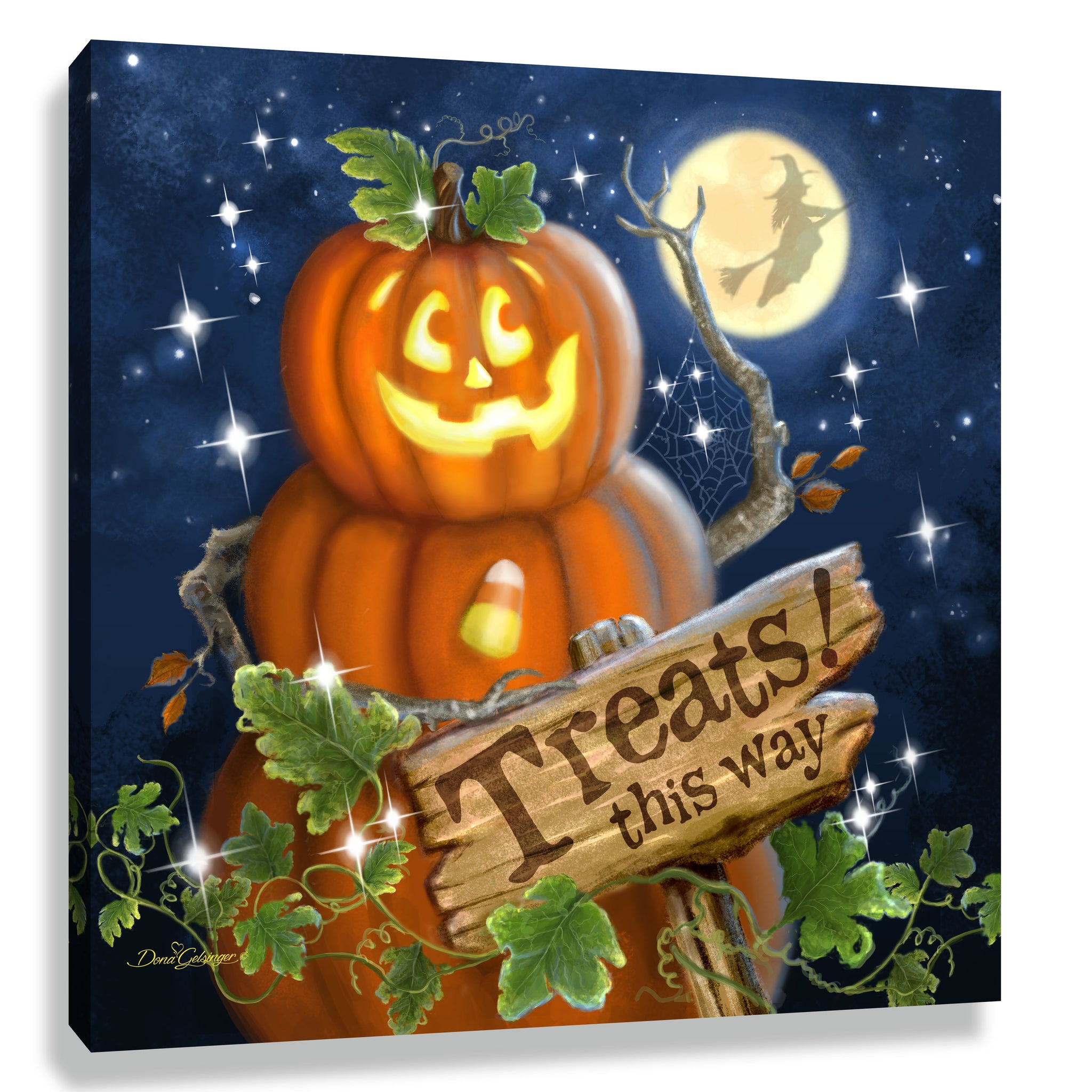 Jack's Patch Pumpkin Farm Art Print Halloween Wall Art 