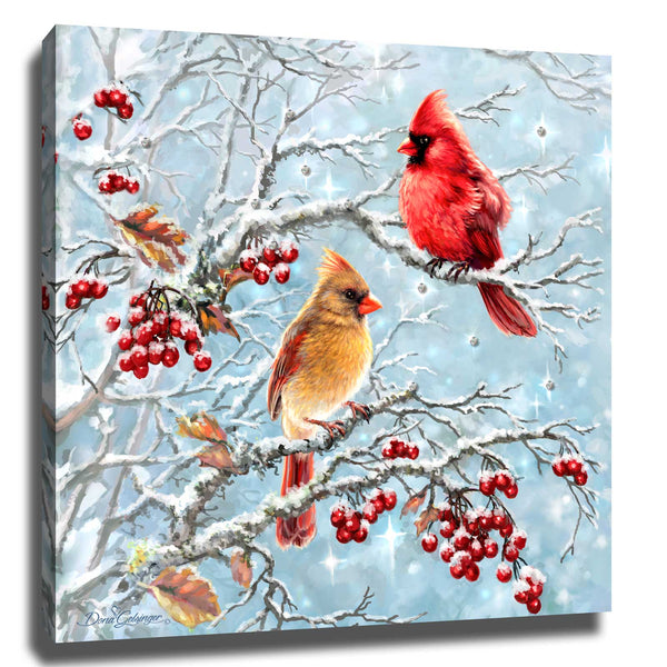 Needle Treasures Winter Cardinals Birds Snow Tree Needlepoint